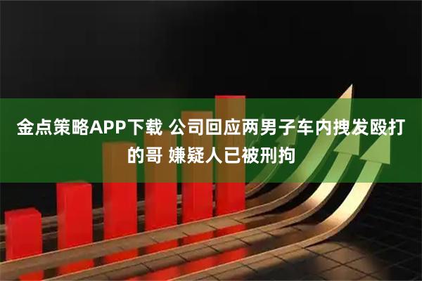 金点策略APP下载 公司回应两男子车内拽发殴打的哥 嫌疑人已被刑拘