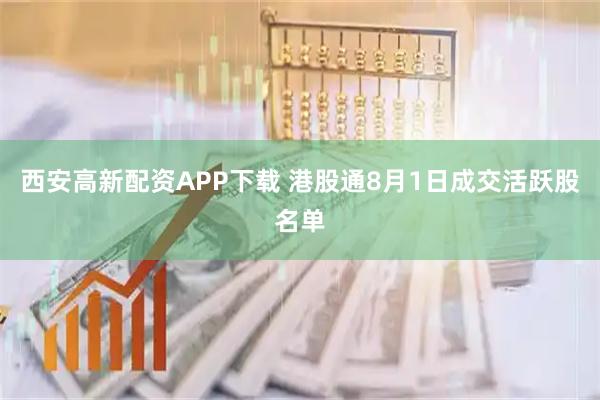 西安高新配资APP下载 港股通8月1日成交活跃股名单